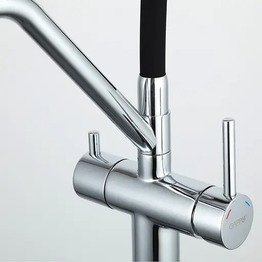 Смеситель для кухни на две воды Gappo G4398-80 хром - фото 4