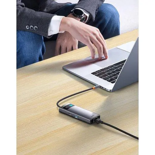 Хаб конвертер Baseus Metal Gleam Usb-C - VGA 7-in-1 WKWG040013 - фото 6