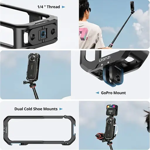 Рамка с колпачком Ulanzi IN-04 для Insta360 X4 [129748] - фото 7