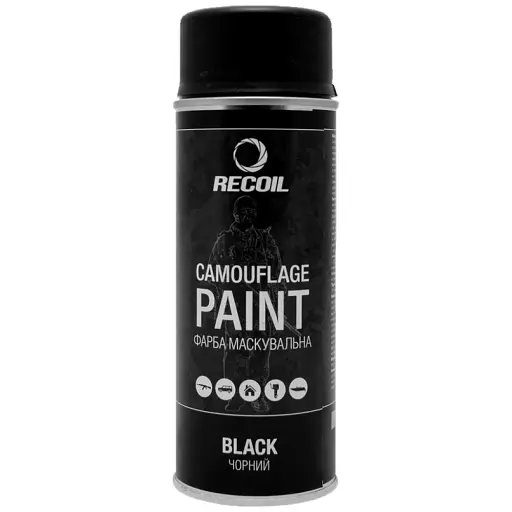 Фарба маскувальна аерозольна RecOil чорний 400 мл