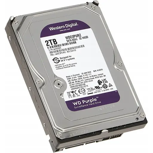 Жорсткий диск 3.5" Western Digital Purple 2 TB SATA 64 MB (Western Digital23PURZ) [141087] - фото 4