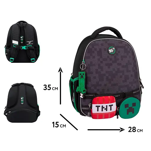 Рюкзак шкільний каркасний Yes Minecraft World H-100 - фото 2