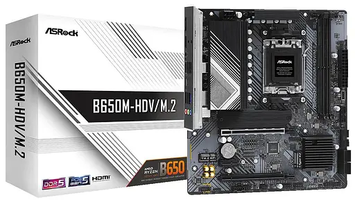 Материнская плата AsRock B650M-HDV/M.2 (B650M-HDV/M.2) (Socket AM5, AMD B650, Micro-ATX) - фото 5