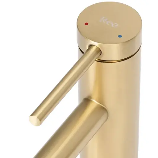 Змішувач для умивальника Rea Foss brushed gold низький REA-B5316 Золотий - фото 5