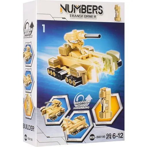 Детский конструктор Bambi M38-B0819 цифра-транспорт Цифра 1 - фото 1