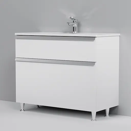 Тумба з умивальником AM.PM X-Joy підлогова 100 см 2 ящики білий MTA-FSX1002WG-WCC1002WG Білий - фото 2