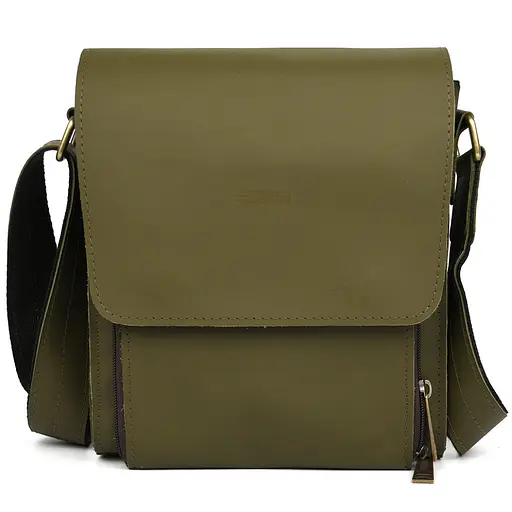 Чоловіча шкіряна сумка через плече TARWA 26х22х6 см sum0028327 - фото 4