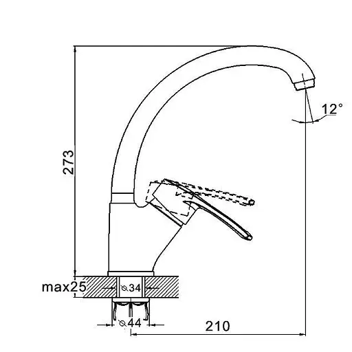Змішувач для кухні Zegor Troya DYU4-A181KS бежевий 30412 - фото 3