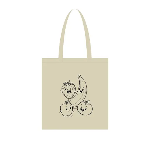 Екосумка для покупок "Фрукти" Bambi Сумка-шоппер 190CCT-6, 38 x 42 см (190г/м2) - фото 1