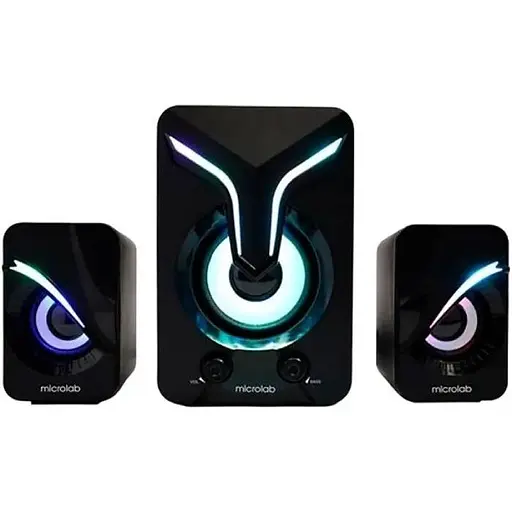 Акустическая система 2.1 Microlab U-270 11W, USB, LED, черная - фото 1