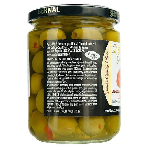 Оливки Bernal Gourmet фаршированные перцем 436 г - фото 3