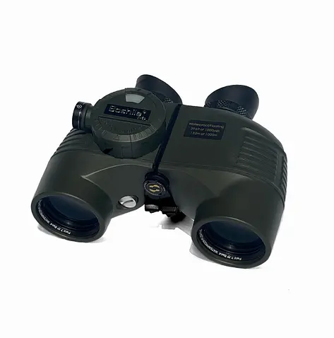 Бинокль Boshile 7х50 круг с дальномерной сеткой и компасом (Зеленый) - фото 4