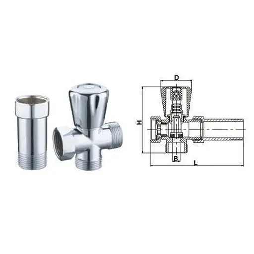 Кран вентильний для пральної машини Selba 3/4″x3/4″x3/4″ з подовжувачем A7250 000000709 - фото 6