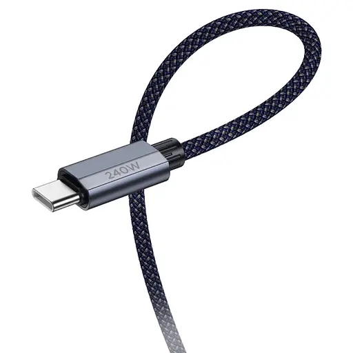 USB кабель Hoco U134 Type-C/Type-C для зарядки і передачі даних 240W довжина 18 м чорний - фото 2