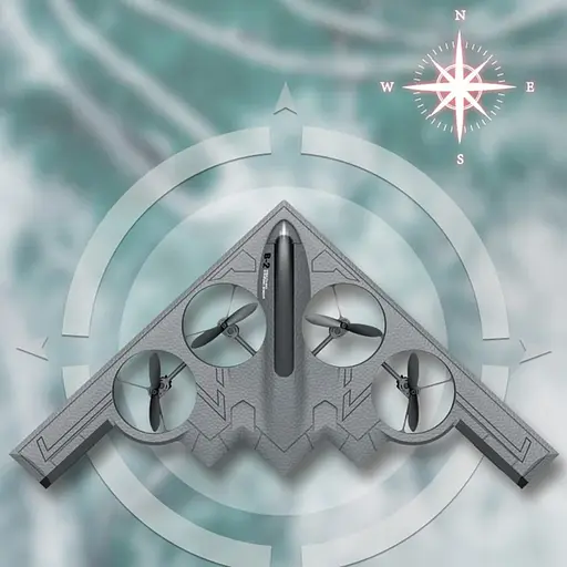 Детский самолет на пульте дистанционного управления B-2 Spirit аккумуляторный 40 см Серый - фото 3