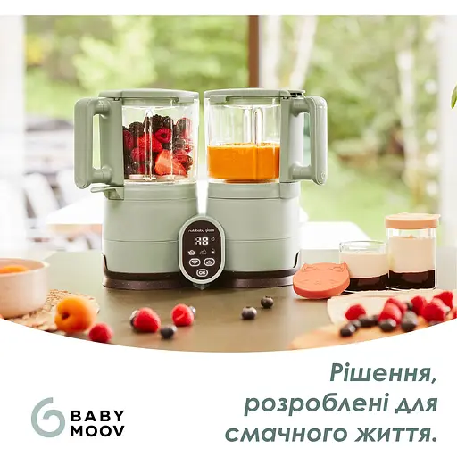 Блендер-пароварка Babymoov Nutribaby Glass зеленый селадон (A001138) - фото 12
