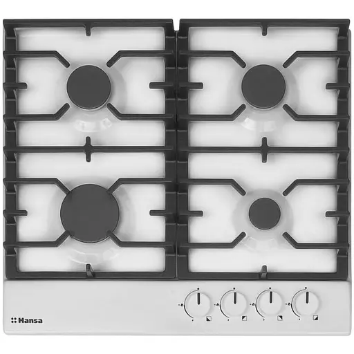 Варочная поверхность газовая Hansa 59 см чугун белая