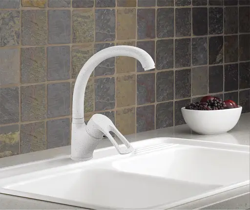 Змішувач для кухні Troya DYU4-A181 одноважільний білий 30412 - фото 4