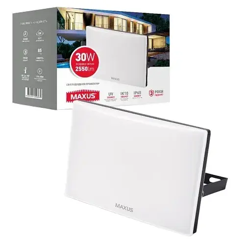 Светодиодный прожектор Maxus FL-03 2550лм IP65 5000K 30W - фото 3