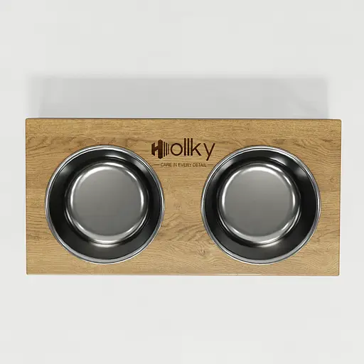 Hollky Base M — миски на підставці для середніх собак та великих котів (2 × 0,95 л) - фото 6