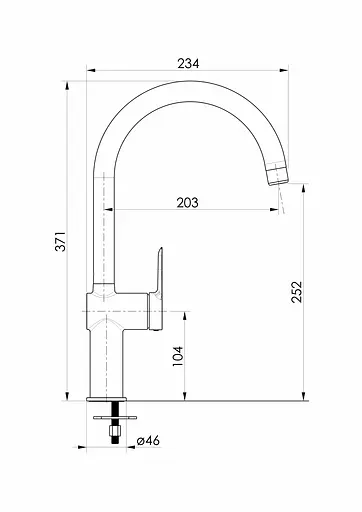 Змішувач для кухні Volle Libra de la noche 1521.110104 Чорний матовий - фото 2
