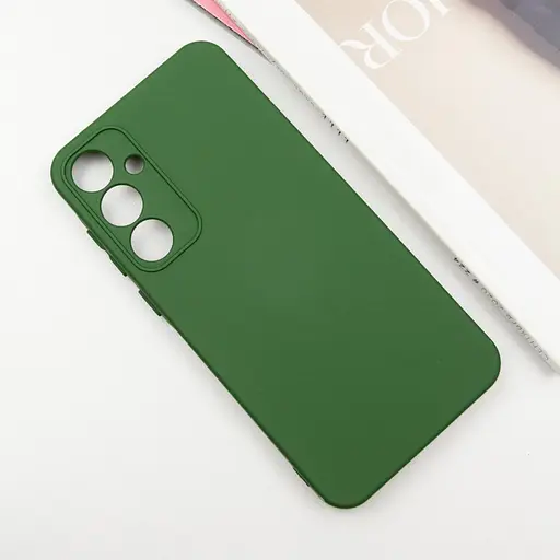 Чехол Silicone Cover Lakshmi Full Camera (AA) для Samsung Galaxy S25+ Зеленый / Dark green - фото 2
