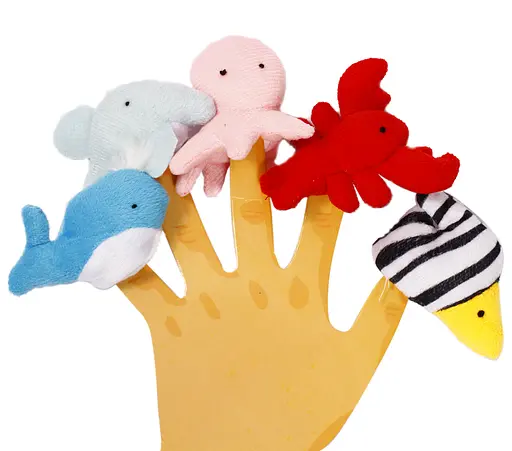 Набір пальчикових ляльок Lindo Морські тварини (P 266 мор) - фото 1