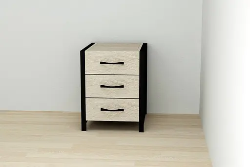 Тумба универсальная Ferrum-decor Вивьен 3 50x41x40 черный ДСП Дуб Сонома 16мм (FRD-104188) - фото 3