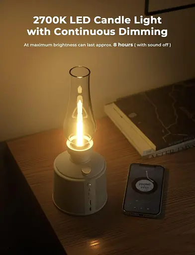 Bluetooth-динамик GOLUMUP с подсветкой, настольная лампа 2700K Светодиодный динамик Bluetooth с бесконечным затемнением, ауди. - фото 3