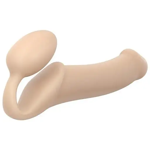 Безремневий страпон Strap-On-Me Flesh XL повністю регульований діаметр 4.5 см - фото 2
