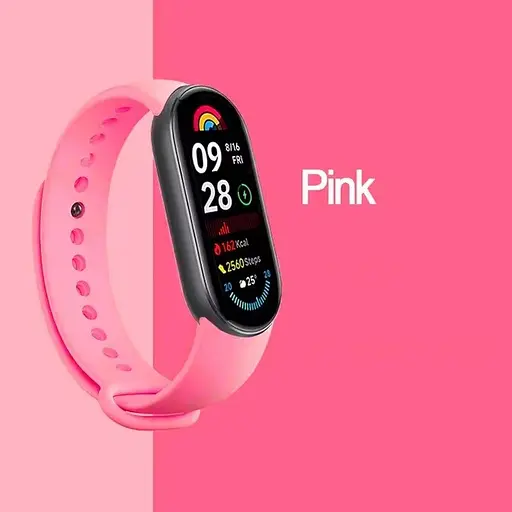 Ремешок для фитнес-браслета Lemfo для Xiaomi Mi Band 8 и 9 розовый - фото 2