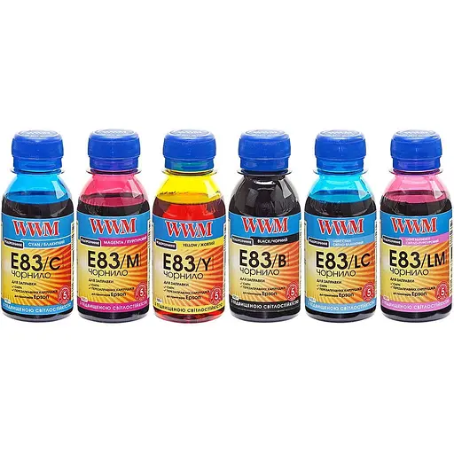 Комплект чорнил WWM Epson E83/B, E83/C, E83/LC, E83/M, E83/LM, E83/Y, 6x100 мл (E83SET-2)