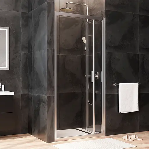 Душові двері AM.PM Gem 90x195 см скло прозоре хром W90UG-090-1F-195MT, прозорий, хром - фото 4