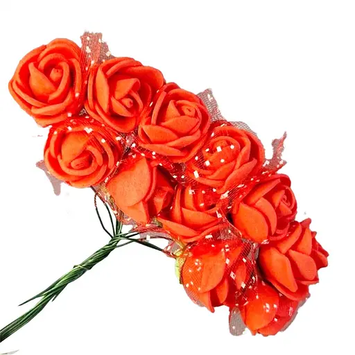 Декоративные розы для творчества Bambi KV-724 пучок 12 штук - фото 1