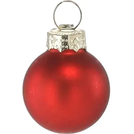 Комплект елочных шариков Chomik стеклянные 2.5 см красные 24 шт. (BOZ2126) - фото 2