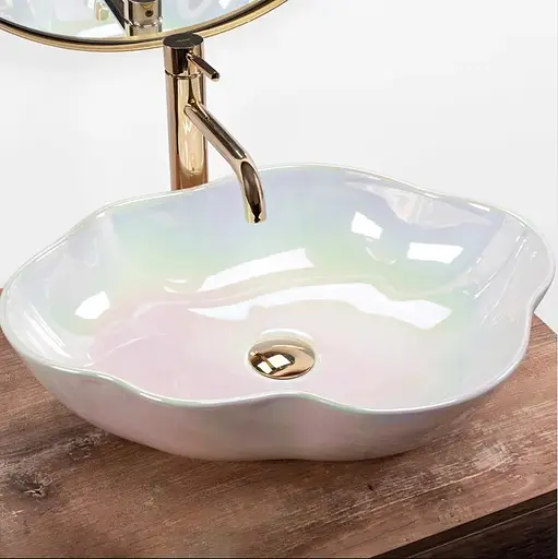 Умивальник Rea Pearl Akoya накладний REA-U3309, Цветной - фото 2