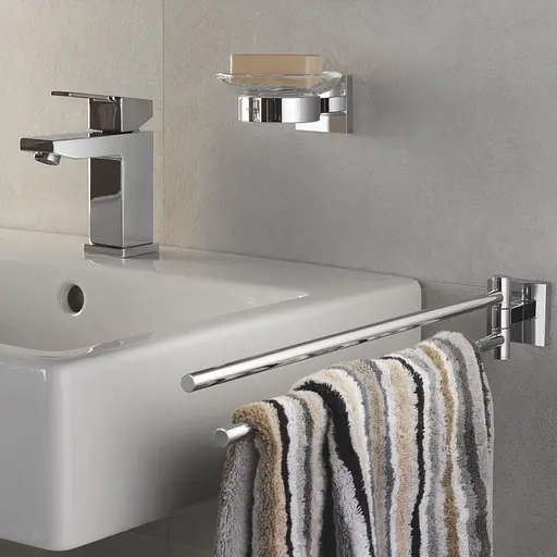 Мыльница с держателем Grohe QuickFix Start Cube 41096000, Хром - фото 6