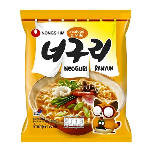 Локшина рамен Nongshim Neoguri Ramyun Seafood & Mild зі смаком морепродуктів 120 г