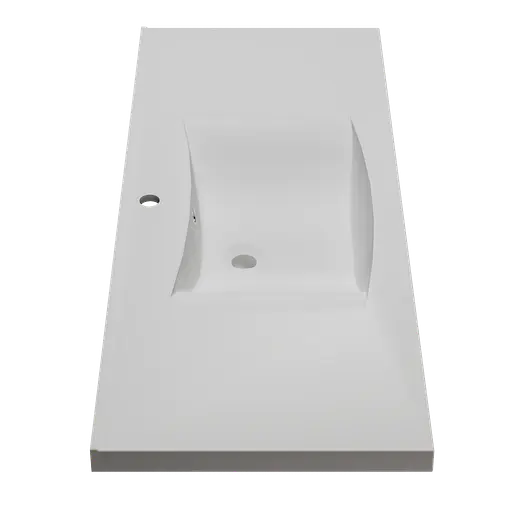Раковина матовая врезная Amidicon Liza 120 1202x480 из литого камня LIZA_120_MAT, Белый матовый - фото 3