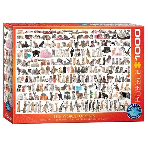 Пазл EuroGraphics Мир кошек коллаж 1000 эл. (6000-0580) - фото 1