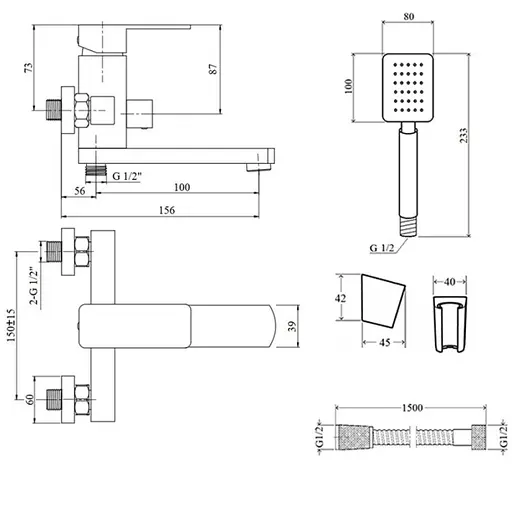 Смеситель для ванны Lidz (NKS) 10 30 006-1 Никель - фото 2