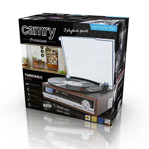 Проигрыватель виниловых дисков с радио Camry CR 1113 - фото 7