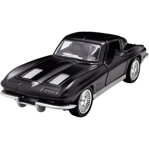 Автомодель TechnoDrive Chevrolet Corvette Split Window 1963 матовый черный (250411U)