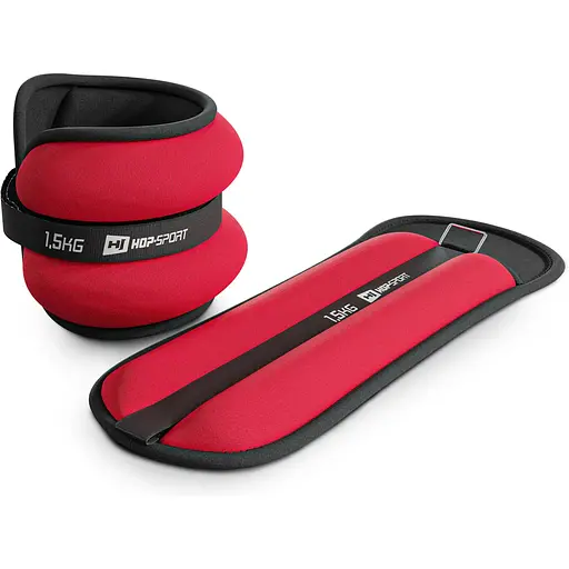Обважнювачі для ніг та рук Hop-Sport HS-S003WB 2х1,5кг червоні - фото 2