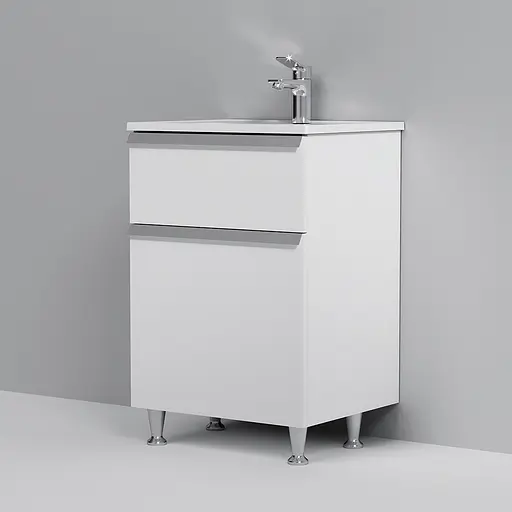 Тумба з умивальником AM.PM X-Joy S підлогова 55 см 2 ящики білий MTA-FSX0552WG-WCC0552WG Білий - фото 2