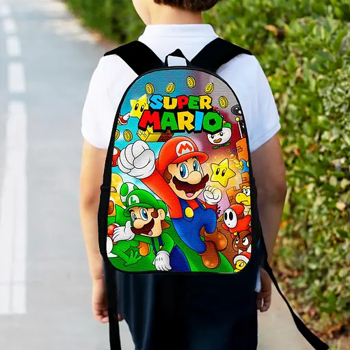 Рюкзак дитячий Маріо "Super Mario" 34х27см, міський ранець для хлопчика з принтом (00356)