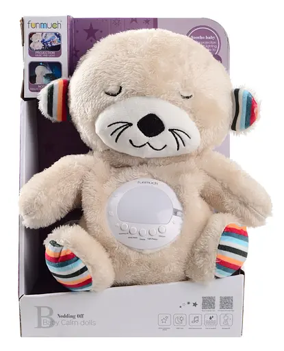Іграшка-нічник Funmuch Видра з функцією колисання, проектором; колискові, білий шум (7120508) - фото 1