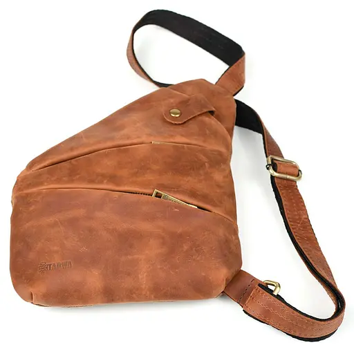 Чоловіча шкіряна сумка через плече TARWA 23х28х4 см sum0025822 - фото 7