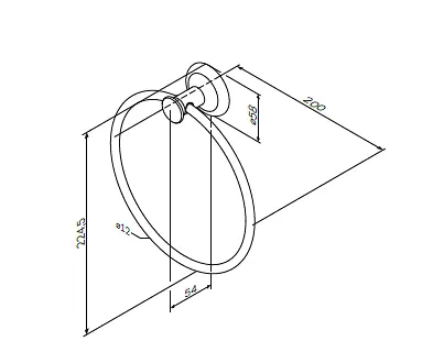 Тримач для рушника кільце AM.PM Like A8034400 Хром - фото 3