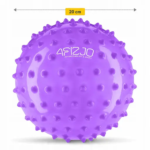 М'яч для пілатесу, йоги, реабілітації 4FIZJO 20 см (масажний) Violet (P-5905973406086) - фото 5